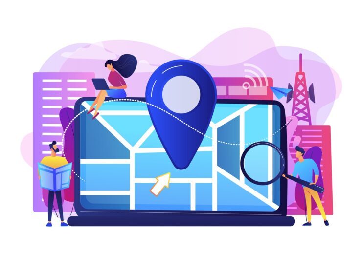 Local search optimization concept vector illustration
